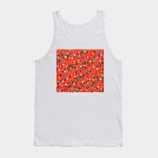 Red Origami Flowers Tank Top